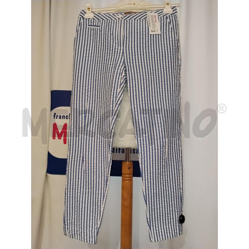 PANTALONE DONNA CONBIPEL AZZURRO A RIGHE  | Mercatino dell'Usato Catania stazione centrale 3