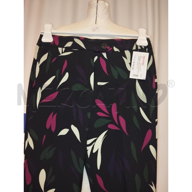 PANTALONE DONNA EMMA MARELLA NERO A FANTASIA | Mercatino dell'Usato Catania stazione centrale 2