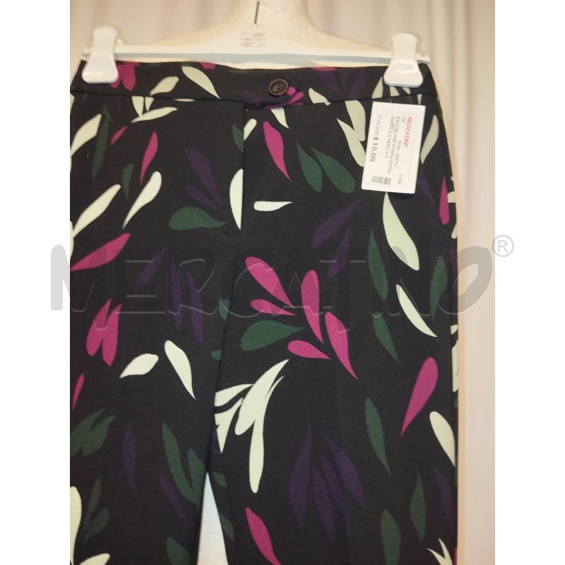 PANTALONE DONNA EMMA MARELLA NERO A FANTASIA | Mercatino dell'Usato Catania stazione centrale 3
