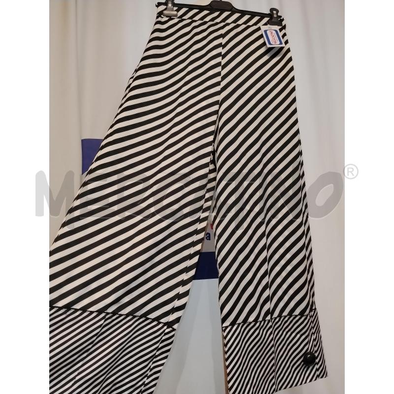 PANTALONE DONNA EMMA MARELLA NERO E BIANCO  A RIGHE  | Mercatino dell'Usato Catania stazione centrale 2