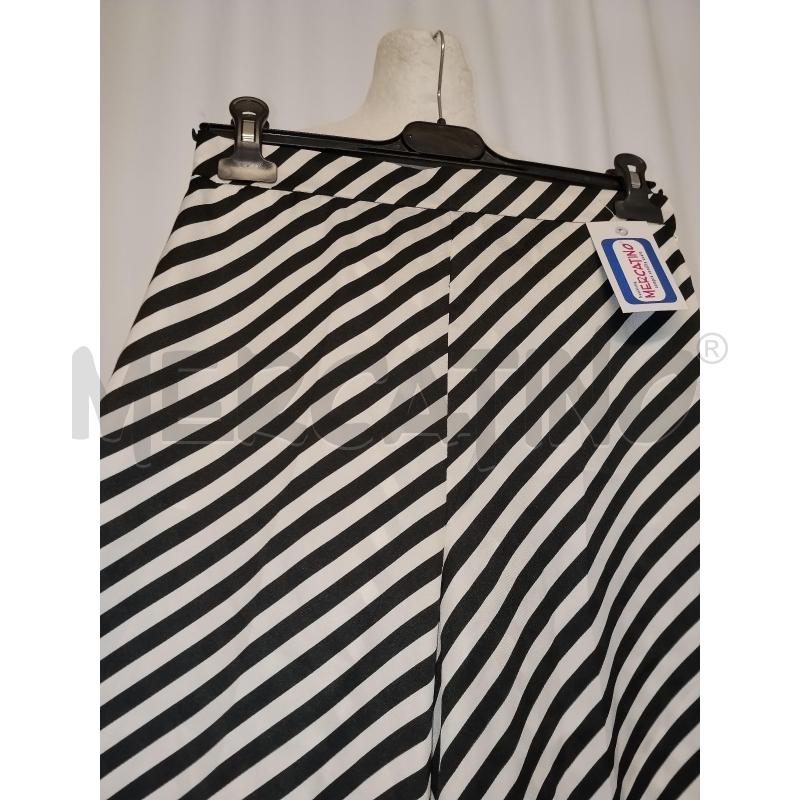 PANTALONE DONNA EMMA MARELLA NERO E BIANCO  A RIGHE  | Mercatino dell'Usato Catania stazione centrale 3