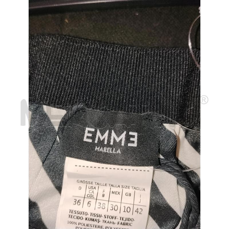 PANTALONE DONNA EMMA MARELLA NERO E BIANCO  A RIGHE  | Mercatino dell'Usato Catania stazione centrale 4