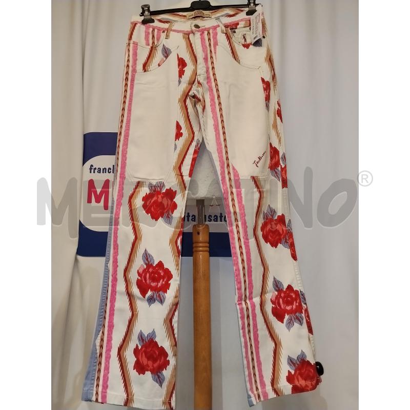 PANTALONE DONNA JECKERSON BIANCO A FANTASIA | Mercatino dell'Usato Catania stazione centrale 1