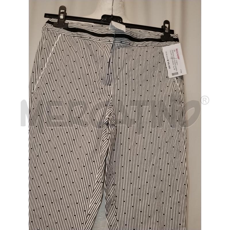 PANTALONE DONNA MARELLA BIANCO A RIGHE NERO  | Mercatino dell'Usato Catania stazione centrale 2