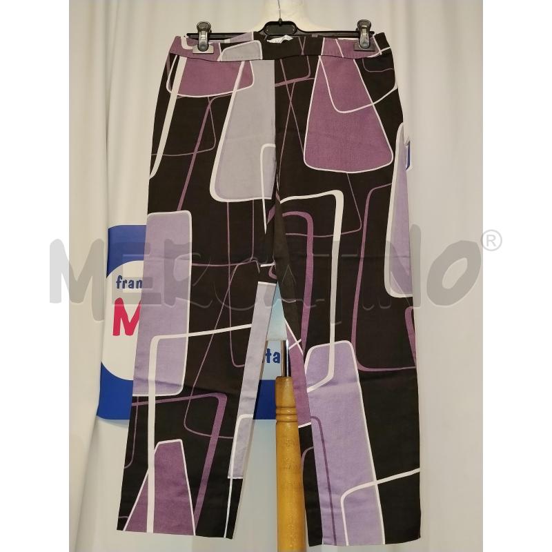 PANTALONE DONNA MAXMARA NERO A FANTASIA VIOLA | Mercatino dell'Usato Catania stazione centrale 1