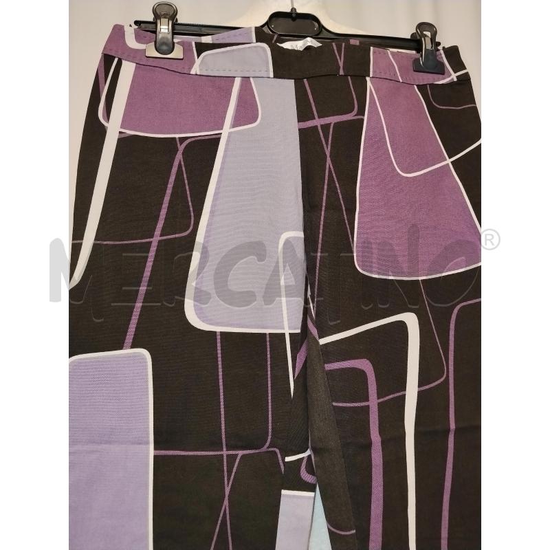 PANTALONE DONNA MAXMARA NERO A FANTASIA VIOLA | Mercatino dell'Usato Catania stazione centrale 2