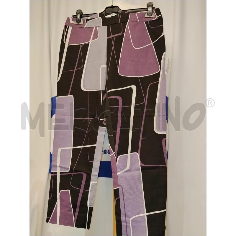 PANTALONE DONNA MAXMARA NERO A FANTASIA VIOLA | Mercatino dell'Usato Catania stazione centrale 3