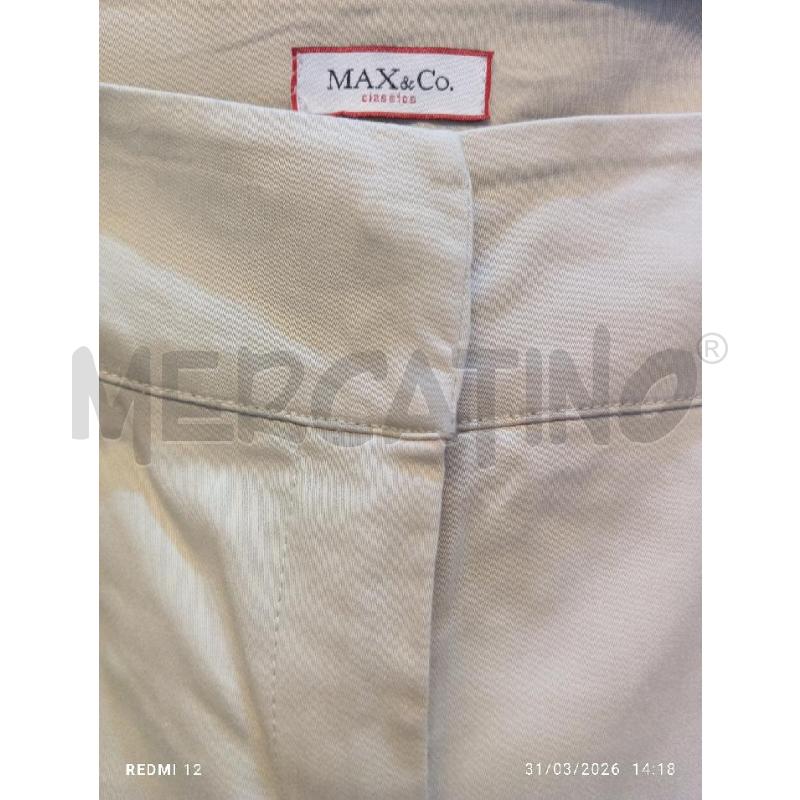 PANTALONE DONNA MAX & CO BEIGE  | Mercatino dell'Usato Catania stazione centrale 2
