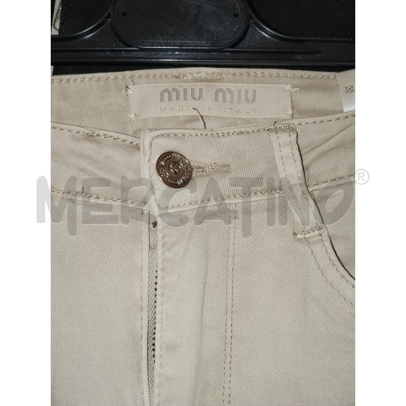 PANTALONE DONNA MIU MIU BEIGE | Mercatino dell'Usato Catania stazione centrale 4