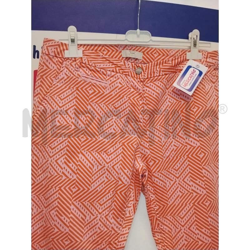 PANTALONE DONNA PINKO  ROSA E SALMONE A FANTASIA  | Mercatino dell'Usato Catania stazione centrale 2