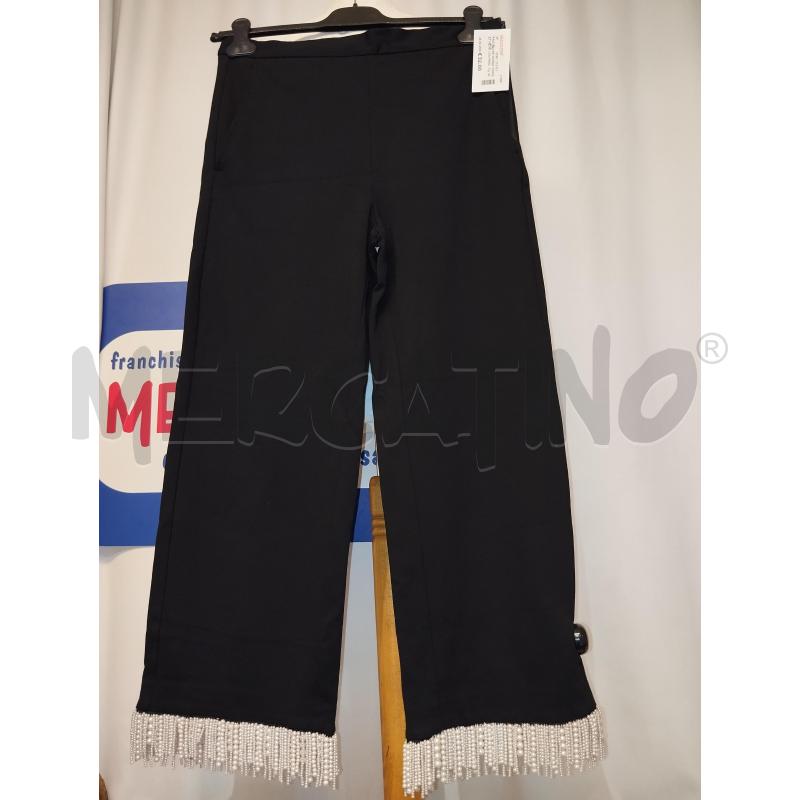 PANTALONE DONNA TWINSET NERO CON PERLINE BIANCHE | Mercatino dell'Usato Catania stazione centrale 1