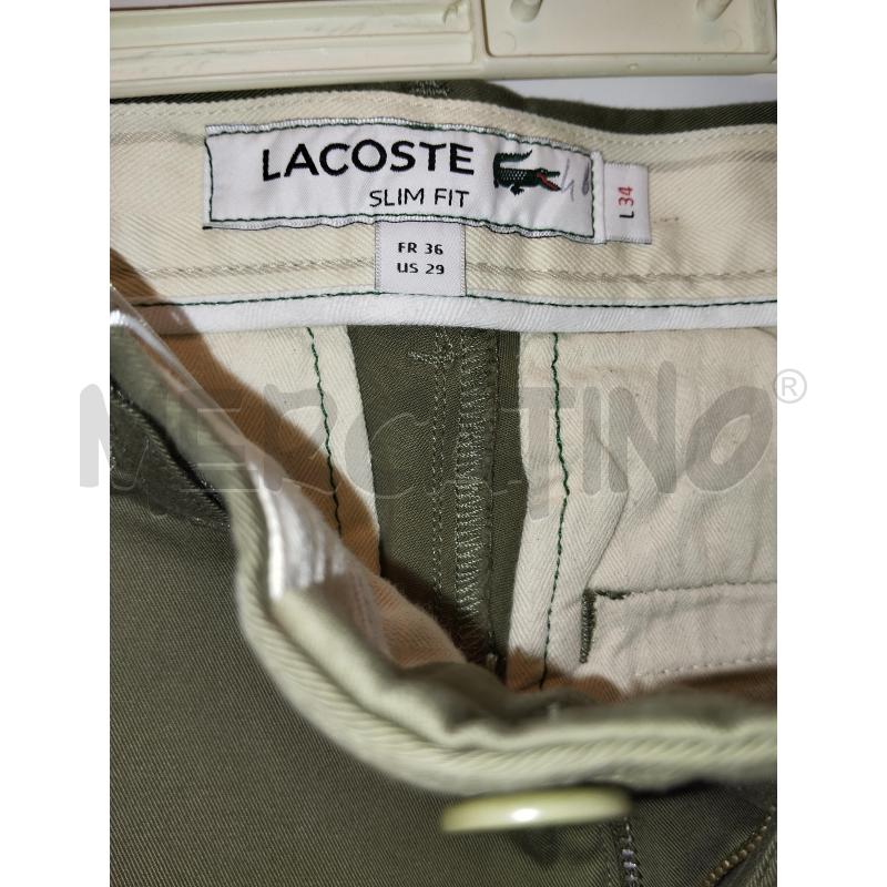 PANTALONE UOMO LACOSTE VERDE | Mercatino dell'Usato Catania stazione centrale 3