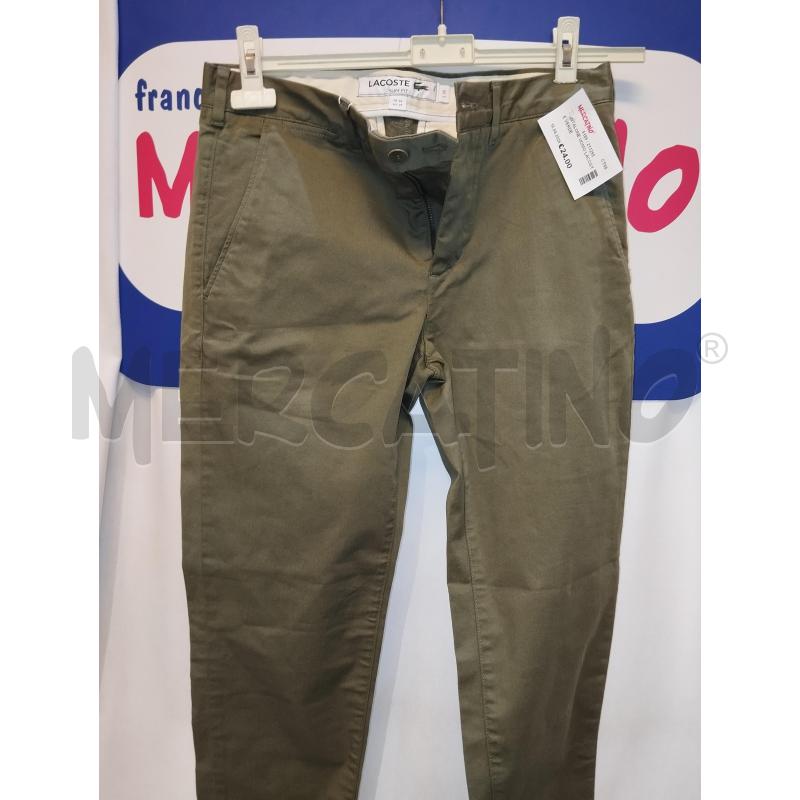 PANTALONE UOMO LACOSTE VERDE | Mercatino dell'Usato Catania stazione centrale 4