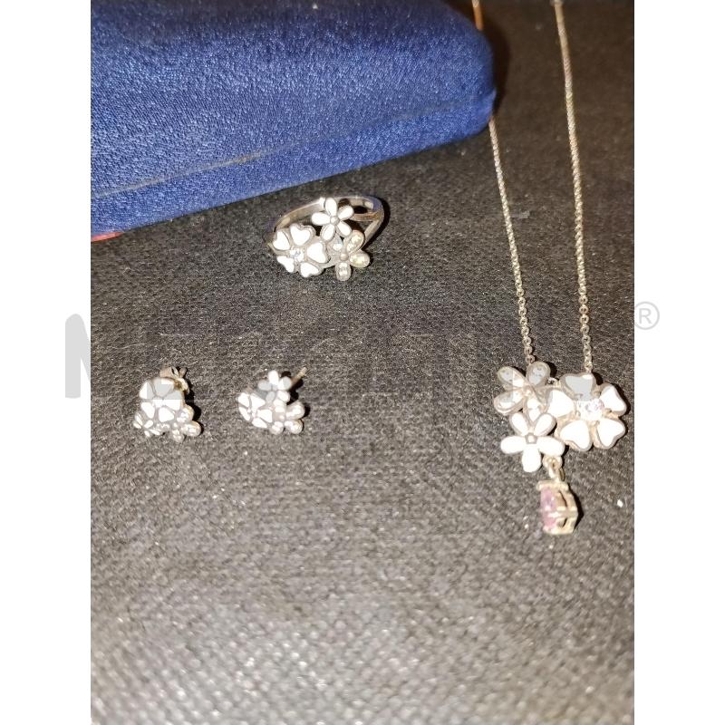 PARURE ARG COLLANA ORECCHINI E ANELLO | Mercatino dell'Usato Catania stazione centrale 2