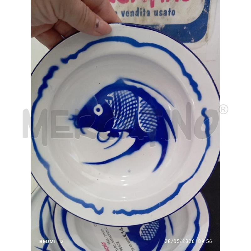 PIATTI PZ. SMALTATI CON PESCE | Mercatino dell'Usato Catania stazione centrale 3