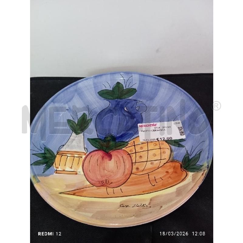 PIATTO CERAMICA | Mercatino dell'Usato Catania stazione centrale 1
