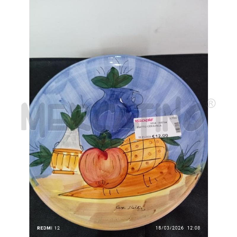PIATTO CERAMICA | Mercatino dell'Usato Catania stazione centrale 2