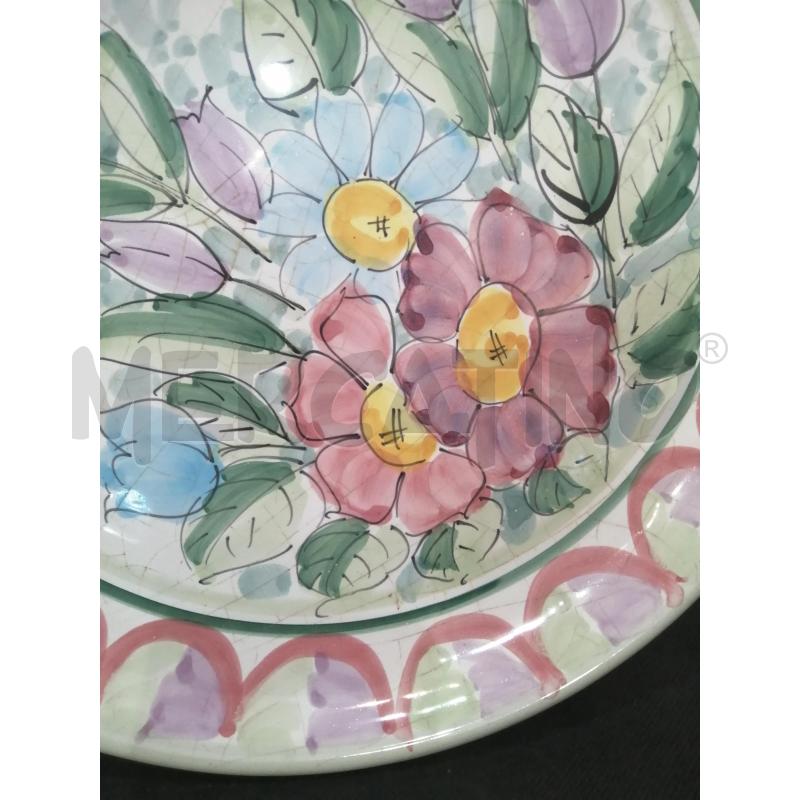 PIATTO CERAMICA IRIDE  CON FIORI ROSA  | Mercatino dell'Usato Catania stazione centrale 3