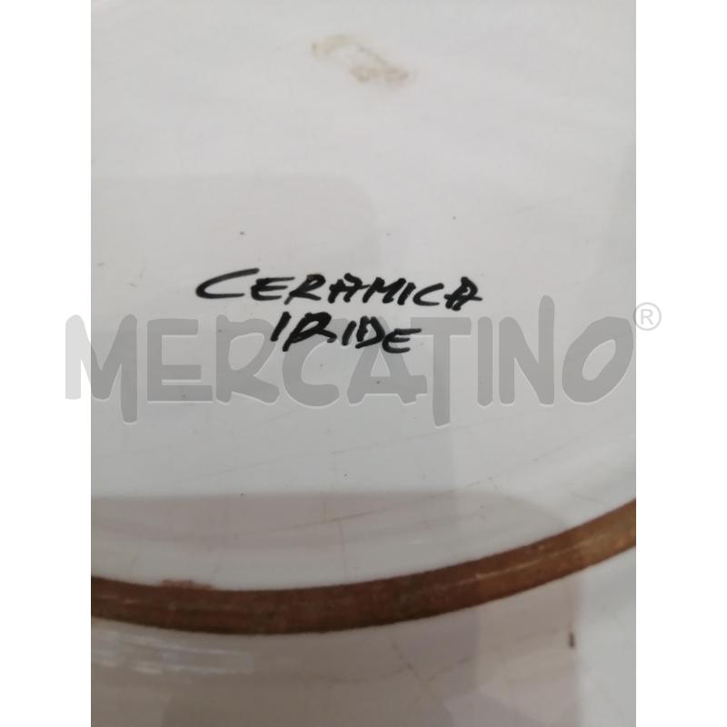 PIATTO CERAMICA IRIDE  CON FIORI ROSA  | Mercatino dell'Usato Catania stazione centrale 5