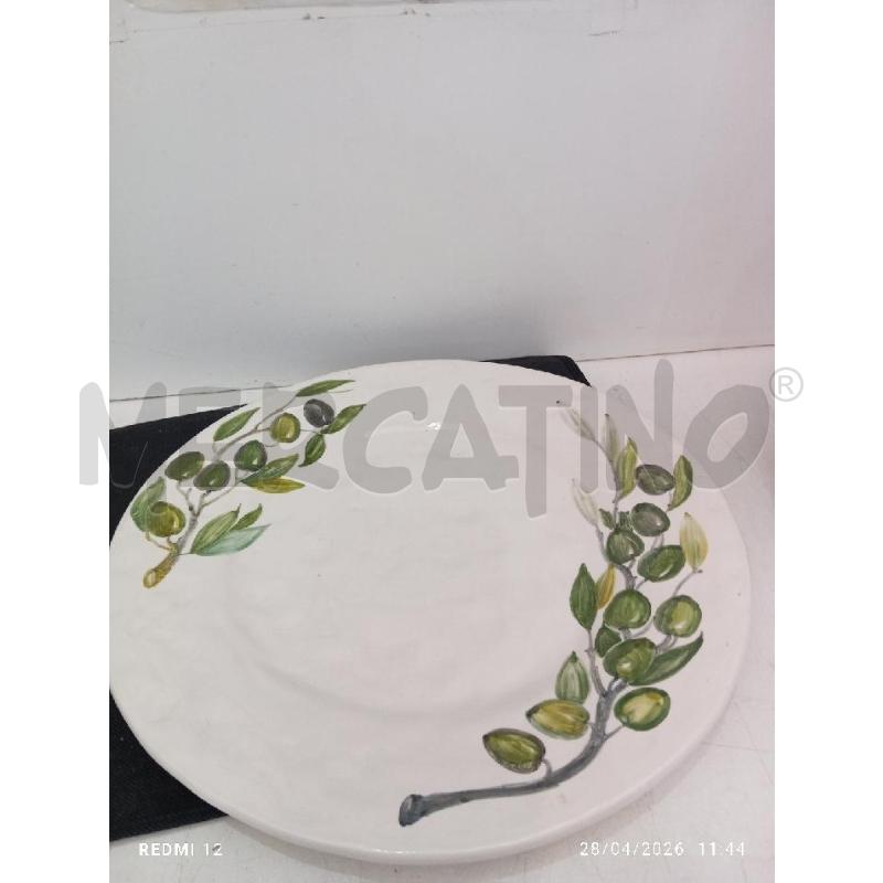 PIATTO  CON BOTTIGLIA CERAMICA OLIVE | Mercatino dell'Usato Catania stazione centrale 3