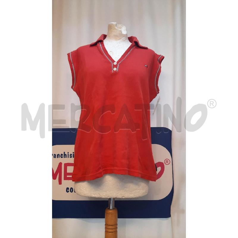 POLO DONNA TOMMY HILFIGER ROSSA  | Mercatino dell'Usato Catania stazione centrale 1