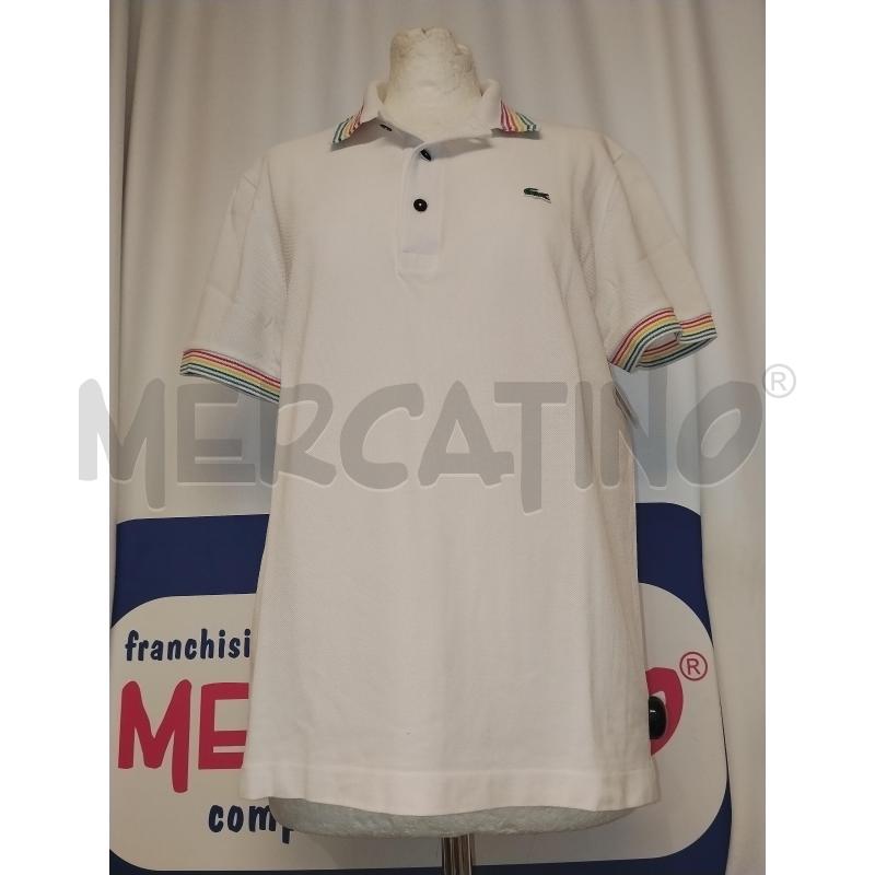 POLO UOMO LACOSTE BIANCA  | Mercatino dell'Usato Catania stazione centrale 1