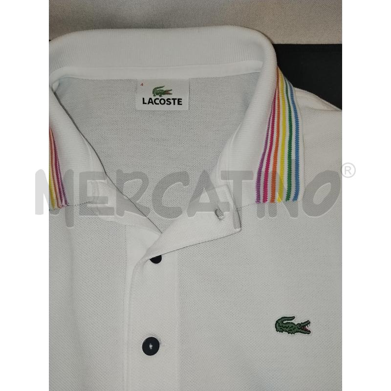 POLO UOMO LACOSTE BIANCA  | Mercatino dell'Usato Catania stazione centrale 4