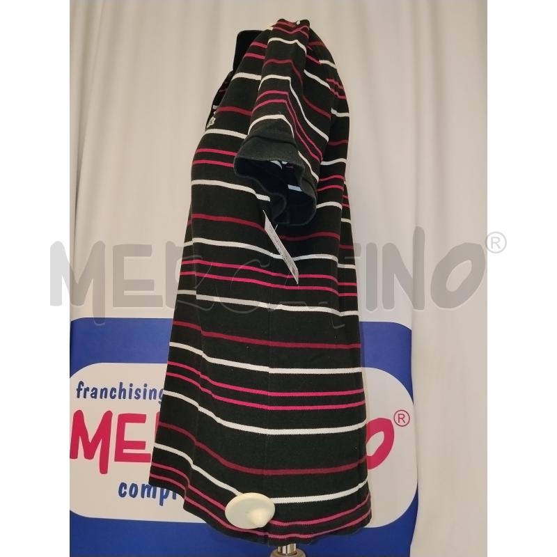 POLO UOMO LACOSTE NERA A RIGHE FUCSIA BIANCA  | Mercatino dell'Usato Catania stazione centrale 2