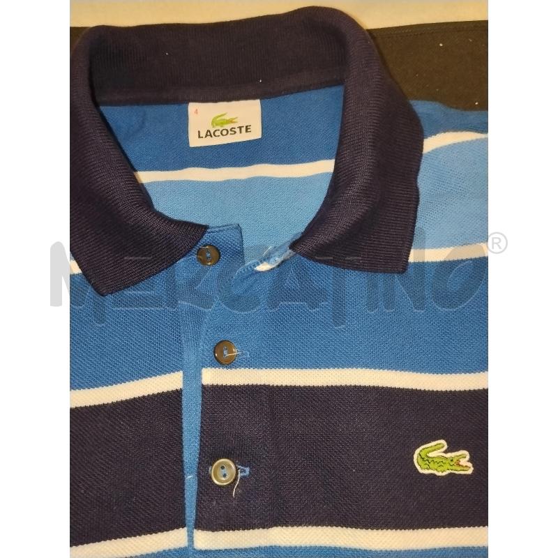 POLO UOMO LACOSTE  BLU A RIGHE  | Mercatino dell'Usato Catania stazione centrale 4