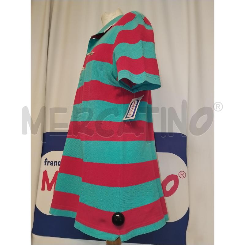 POLO UOMO LACOSTE  TURCHESE  A FUCSIA  A RIGHE  | Mercatino dell'Usato Catania stazione centrale 2