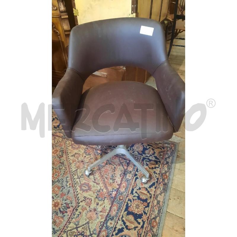 POLTRONA IN PELLE TESTA DI MORO  | Mercatino dell'Usato Catania stazione centrale 1