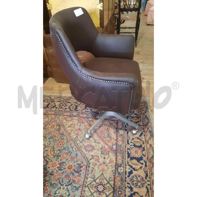 POLTRONA IN PELLE TESTA DI MORO  | Mercatino dell'Usato Catania stazione centrale 2