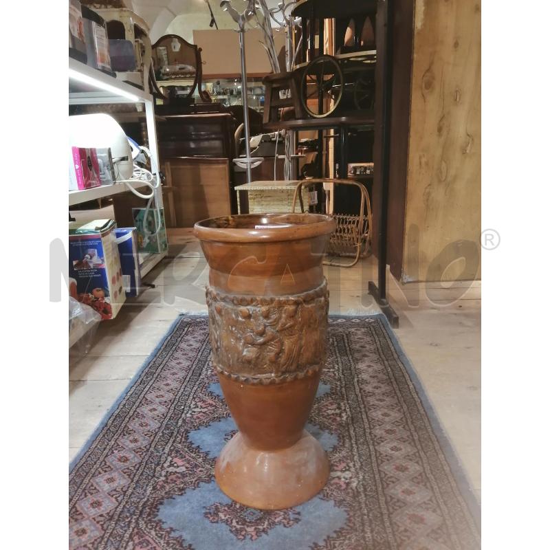 PORTA OMBRELLI CERAMICA MARRONE  | Mercatino dell'Usato Catania stazione centrale 1