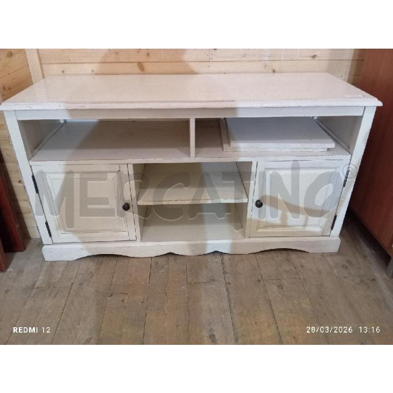PORTA TV BASSO BIANCO | Mercatino dell'Usato Catania stazione centrale 1