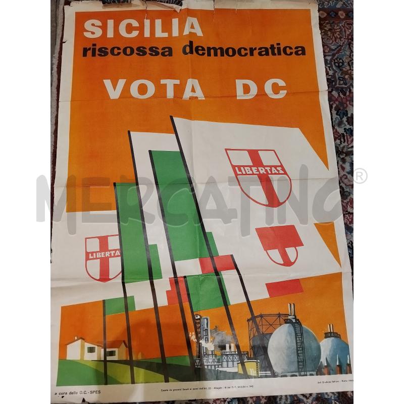 POSTER DC 1963  | Mercatino dell'Usato Catania stazione centrale 1