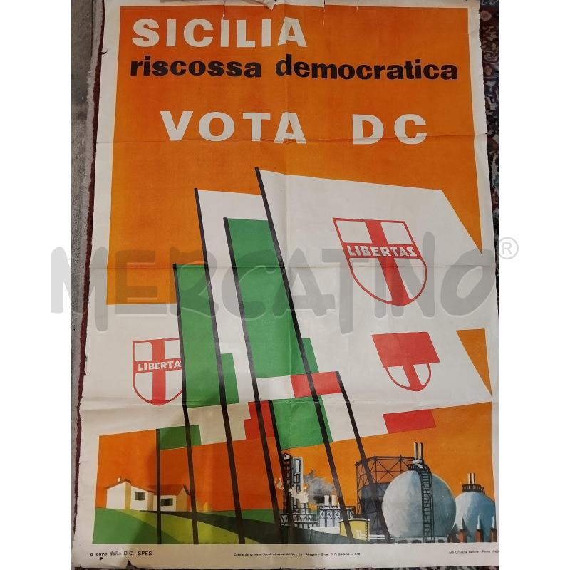 POSTER DC 1963  | Mercatino dell'Usato Catania stazione centrale 2