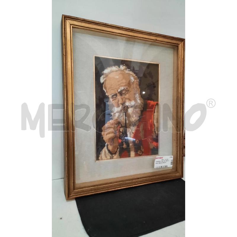 QUADRO CON VECCHIO E PIPA MEZZO PUNTO | Mercatino dell'Usato Catania stazione centrale 2