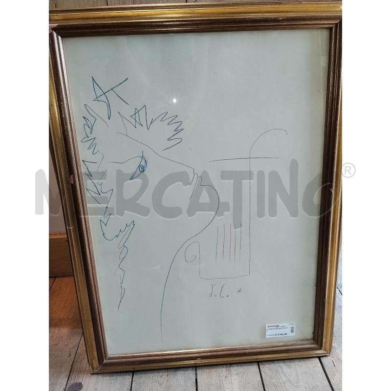 QUADRO DISEGNO ANNI 70 | Mercatino dell'Usato Catania stazione centrale 1