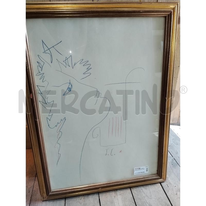 QUADRO DISEGNO ANNI 70 | Mercatino dell'Usato Catania stazione centrale 2