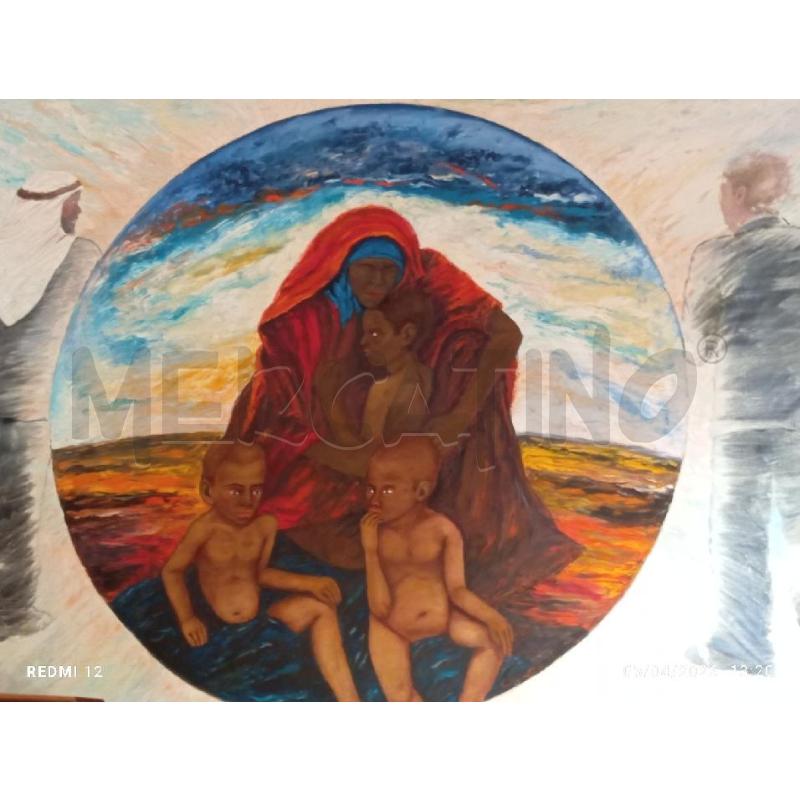 QUADRO MAMMA CON I FIGLI 200 X 142 CM | Mercatino dell'Usato Catania stazione centrale 2