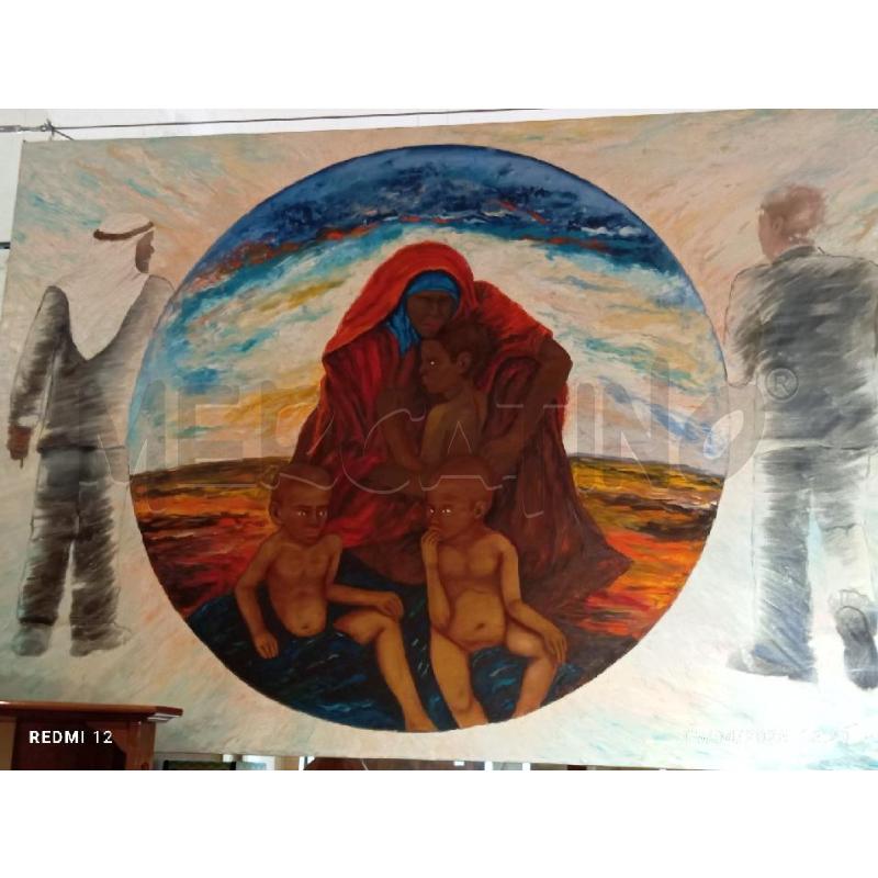 QUADRO MAMMA CON I FIGLI 200 X 142 CM | Mercatino dell'Usato Catania stazione centrale 3