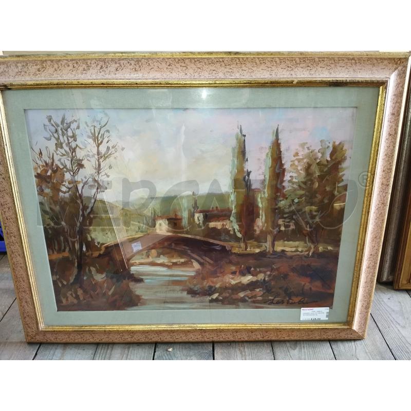 QUADRO OLIO SU MASONITE PAESAGGIO AL TRAMONTO | Mercatino dell'Usato Catania stazione centrale 1