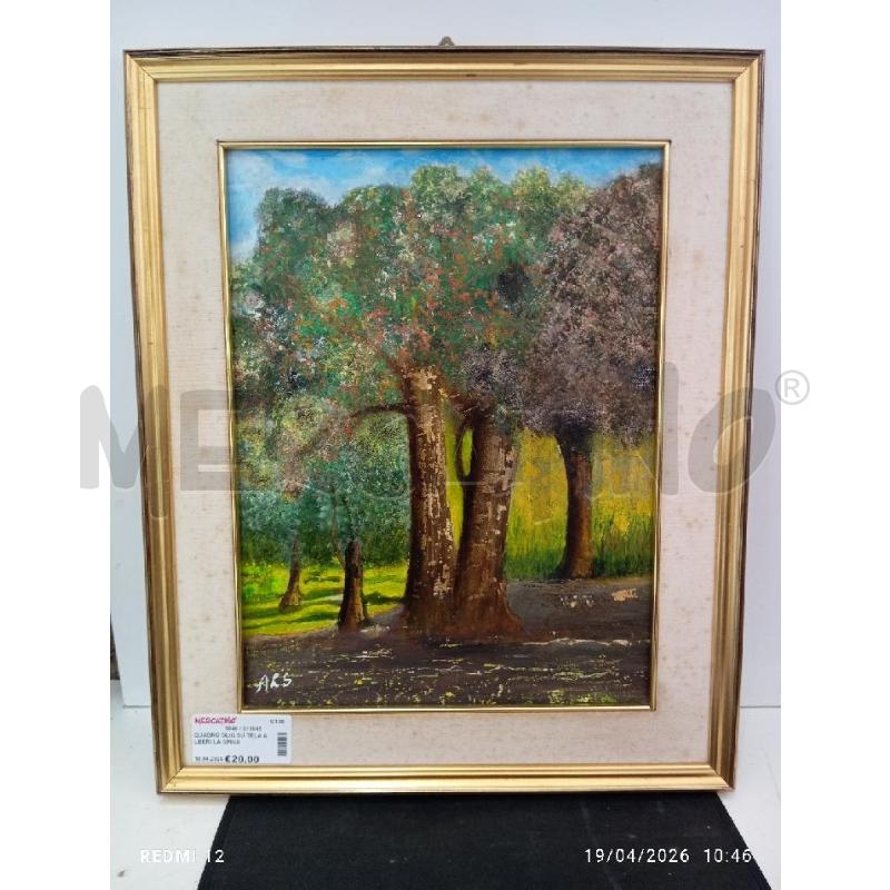 QUADRO OLIO SU TELA ALBERI LA SPINA | Mercatino dell'Usato Catania stazione centrale 2