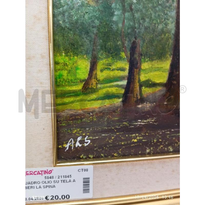QUADRO OLIO SU TELA ALBERI LA SPINA | Mercatino dell'Usato Catania stazione centrale 3
