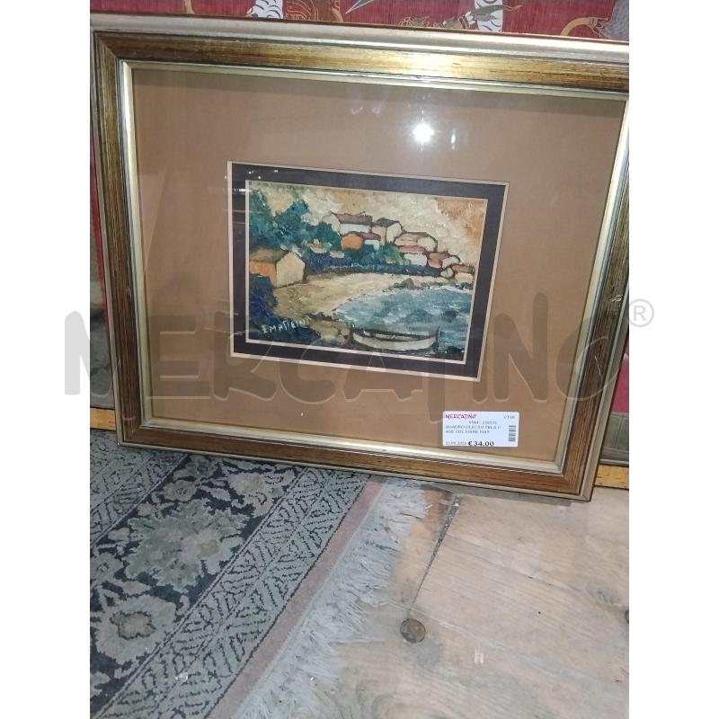 QUADRO OLIO SU TELA CASE SUL MARE MATTEINI | Mercatino dell'Usato Catania stazione centrale 1