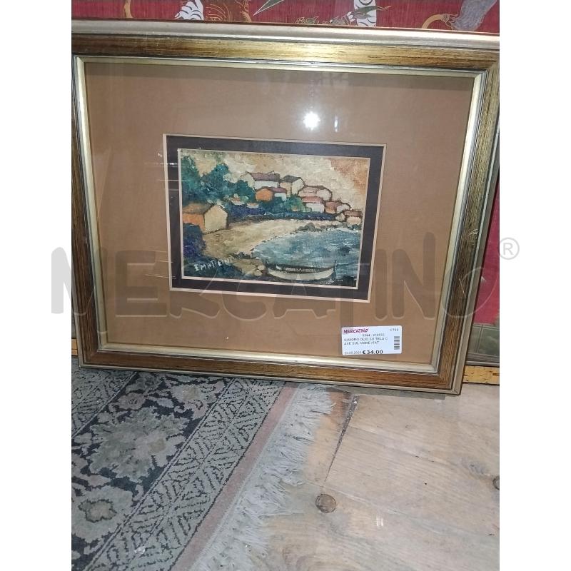 QUADRO OLIO SU TELA CASE SUL MARE MATTEINI | Mercatino dell'Usato Catania stazione centrale 2