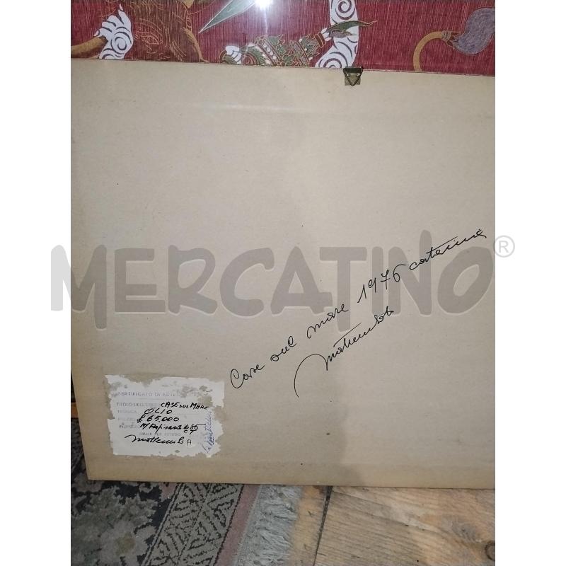 QUADRO OLIO SU TELA CASE SUL MARE MATTEINI | Mercatino dell'Usato Catania stazione centrale 4