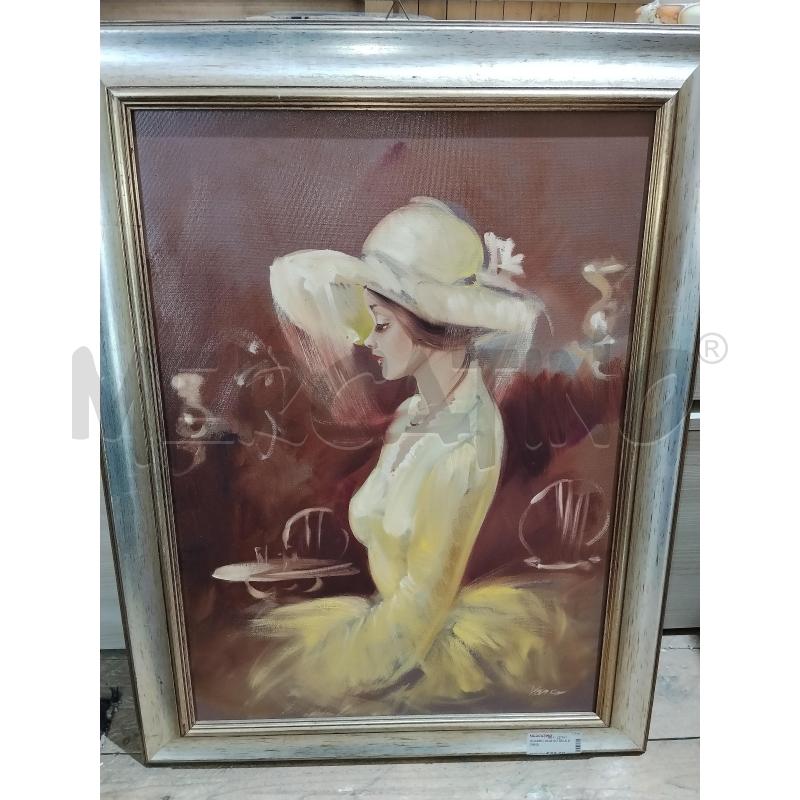 QUADRO OLIO SU TELA DONNA | Mercatino dell'Usato Catania stazione centrale 1