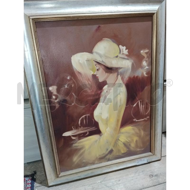 QUADRO OLIO SU TELA DONNA | Mercatino dell'Usato Catania stazione centrale 2