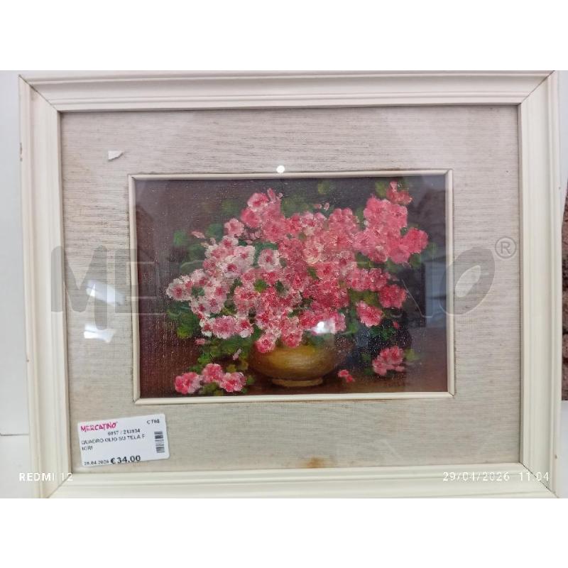 QUADRO OLIO SU TELA FIORI | Mercatino dell'Usato Catania stazione centrale 1
